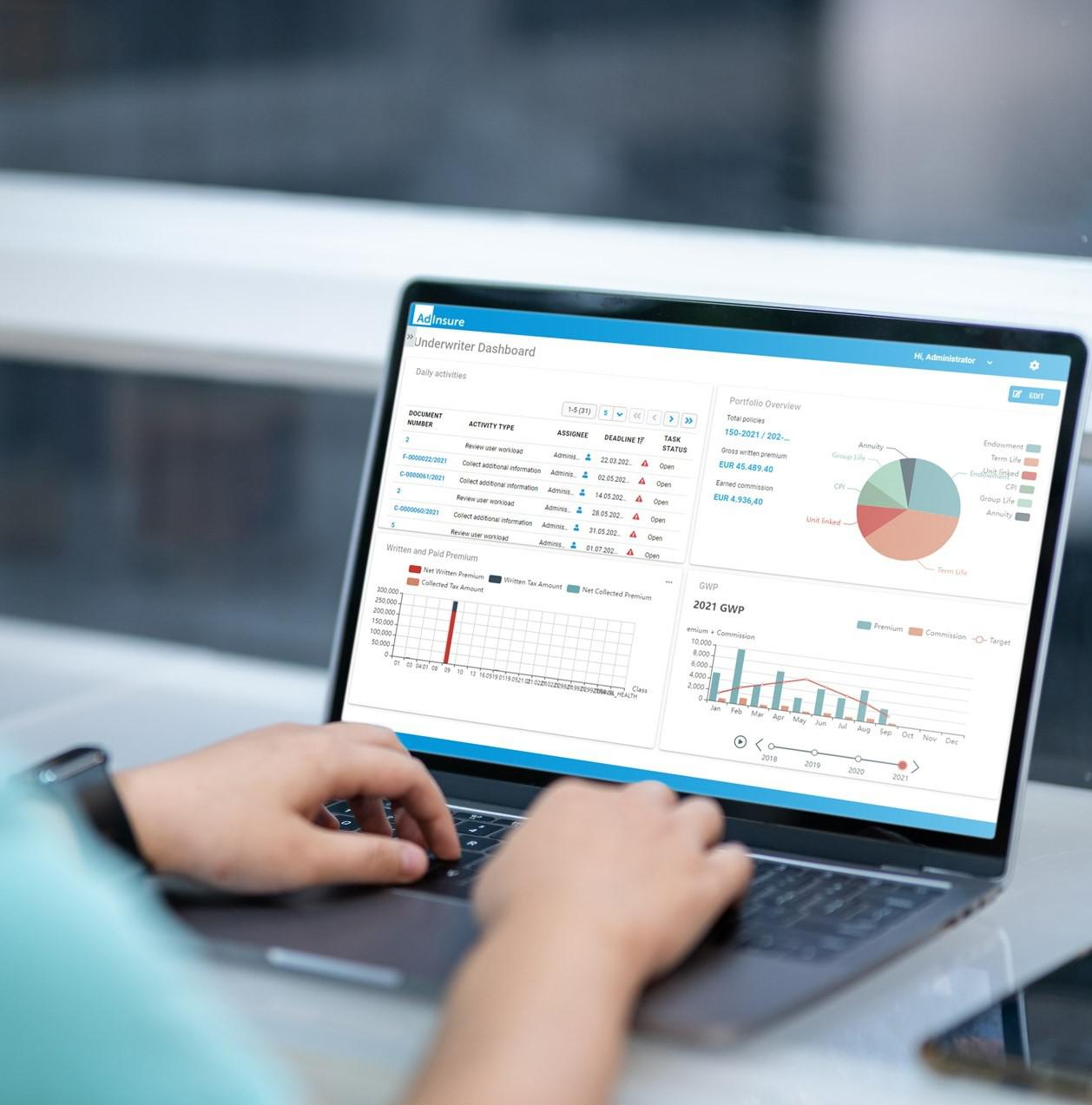 Underwriting workbench for non-life insurance